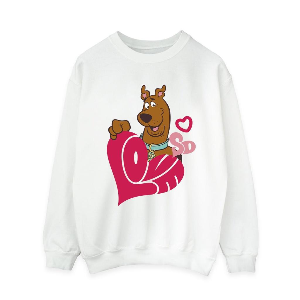 Scooby Doo Womens/Ladies Love Heart Sweatshirt