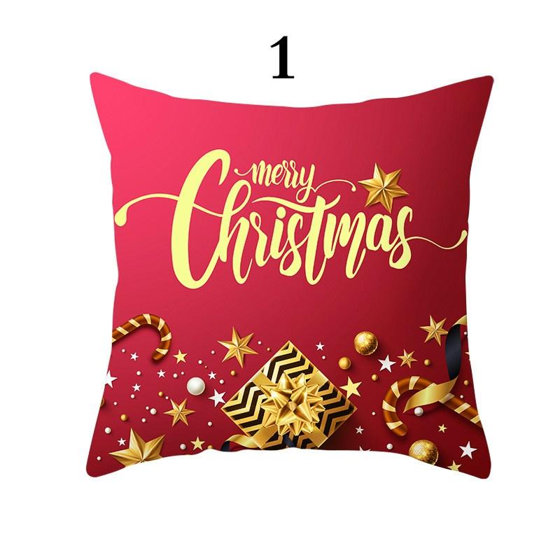 Buy 45*45cm Christmas Cushion Cover Red Merry Christmas Printed