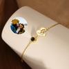 Custom Photo Projection Name Bracelets Personalized Picture Dog Cat Paw Charm Custom Name Text Pet Jewelry Gifts for Women
