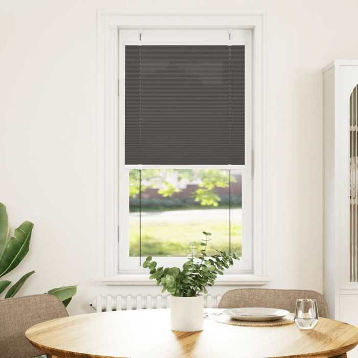 VidaXL Store plissé noir 65x100 cm largeur du tissu 64,4 cm polyester, store plissé de fenêtre, store accordéon, store 4015119