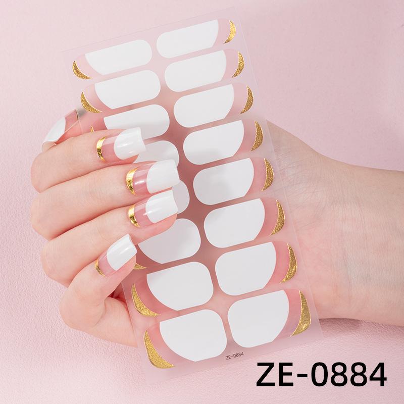 Gradient Glitter French Manicure Film Nail Stickers 3D Hot-selling Nail Stickers