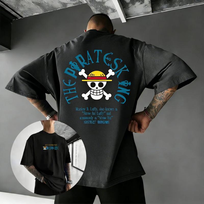 One Piece Piratenkönig Anime T-Shirt Herren Damen Baumwolle Kurzarm Tee Streetwear Lässige Oberteile Manga Grafik T-Shirt 2026 Sommer Y2k