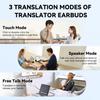 KI Sprachübersetzung Ohrhörer Übersetzungs-Ohrhörer Echtzeit 144 Sprachen Akzente Online Übersetzergerät APP-Übersetzung Bluetooth 5.4 Kopfhörer