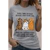 Fashion Women Retro Creative Cat Pattern Print T Shirt Funny Casual O-neck Short Sleeves T-shirt Summer Female Tee Shirt