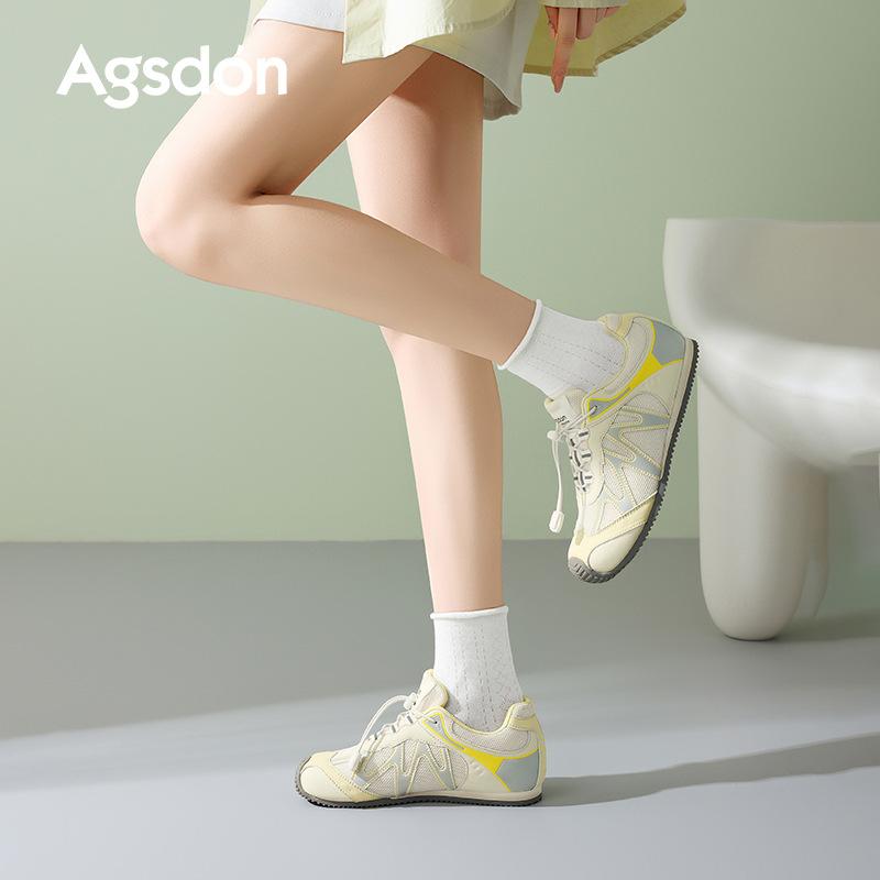 Augustus Dengde Training Shoes Women's 2025 New Autumn Retro Niche Racing Shoes Flat-soled Sports Shoes Small White Board Shoes