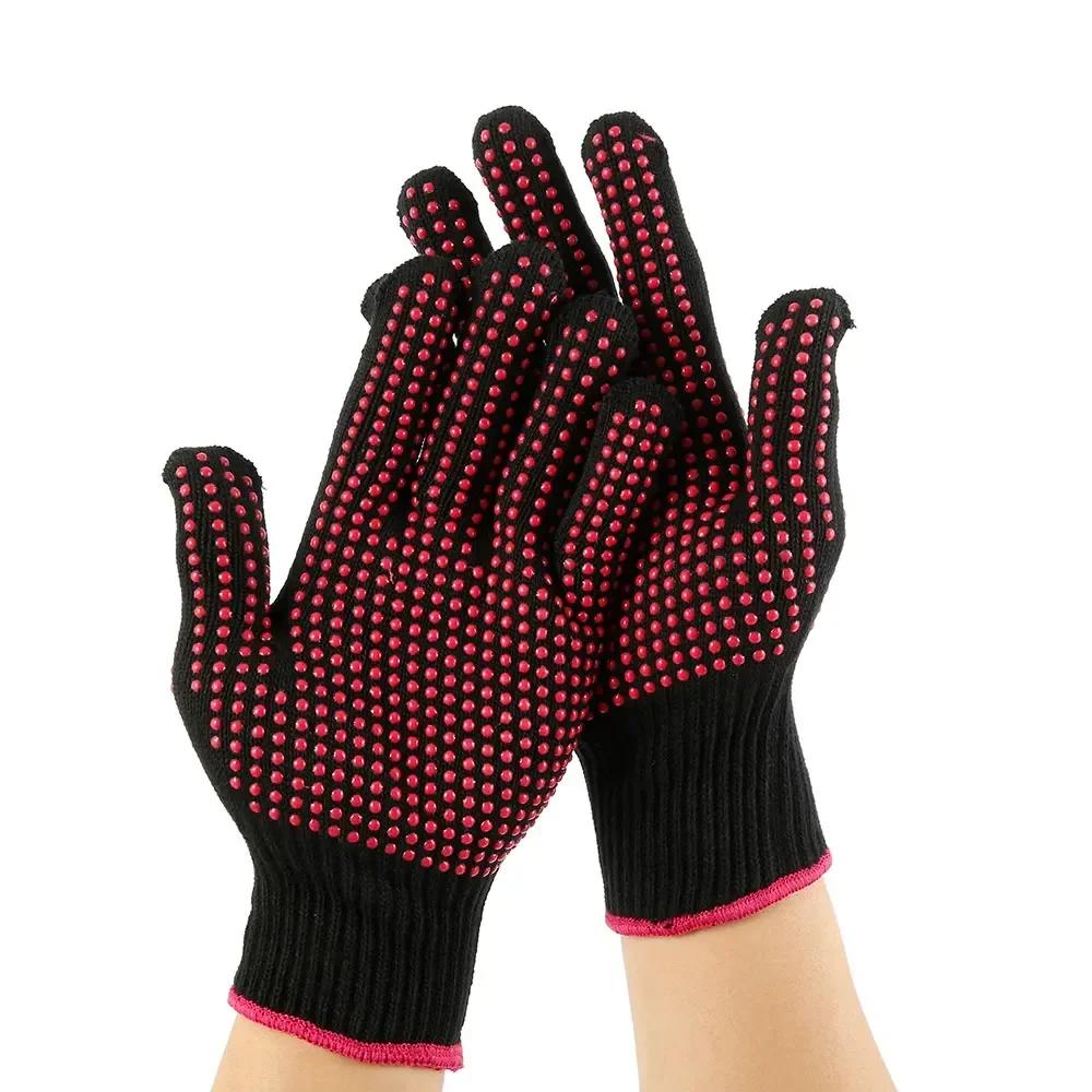 1 Pair Non-Slip Silicone BBQ Gloves for Kitchen Grill Camping and Cookware Heat Resistant Oven Gloves Cut Resistant