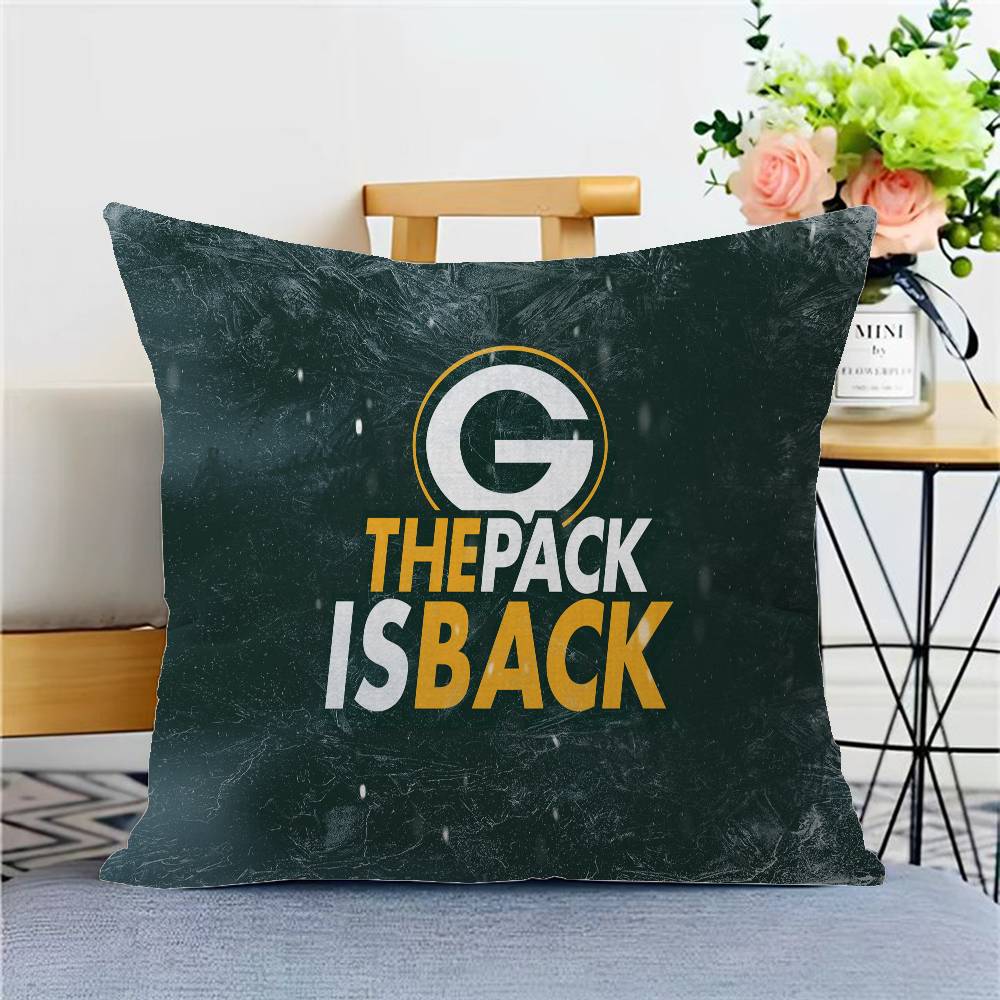 

Green BayS PackerS Pillow Gift Home Office Decoration Pillow Bedroom Sofa Car Cushion CoverPillow Case 12x12Inch