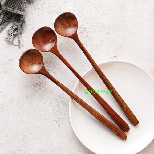 AOOSY 27.7cm Soup Ladle, Spoon, and Muddler Made of Natural Wood, Perfect for Shaved Ice, Simmered Food, Pots, Mapo Tofu, and Serving Soup