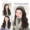 Gray Half-Head Big Waves Wig with Detachable Thickening Cap