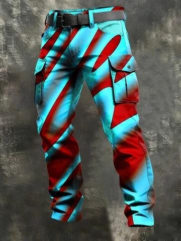 Y popular D printed men's trousers retro overalls new punk men's clothing independent