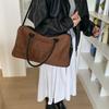 New Matte Women's Bag Contrasting Color Large-capacity Retro Commuter Casual Tote Bag Portable Shoulder Women's Bag