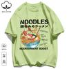 Delicious Pork Bone Lamian Noodles Unisex Retro T-Shirts Casual Cotton Tee O-Neck Fashion T-Shirt Loose Unisex Summer Basics Top
