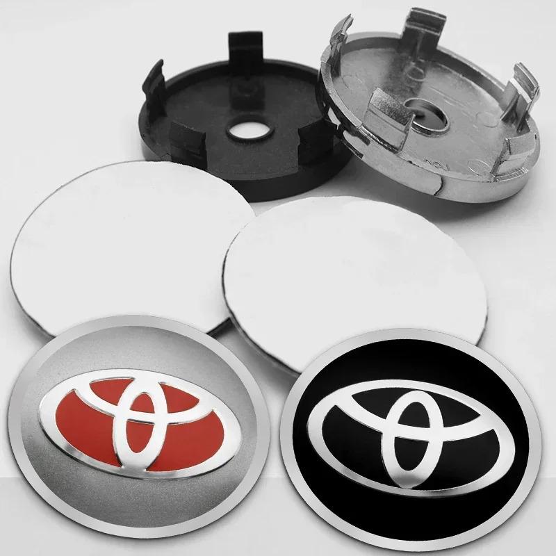 4pcs 60mm Car Styling Wheel Hub Center Caps Rim Cover Badge Emblem For Toyota Corolla Yaris Auris CHR Rav4 Avensis Accessories
