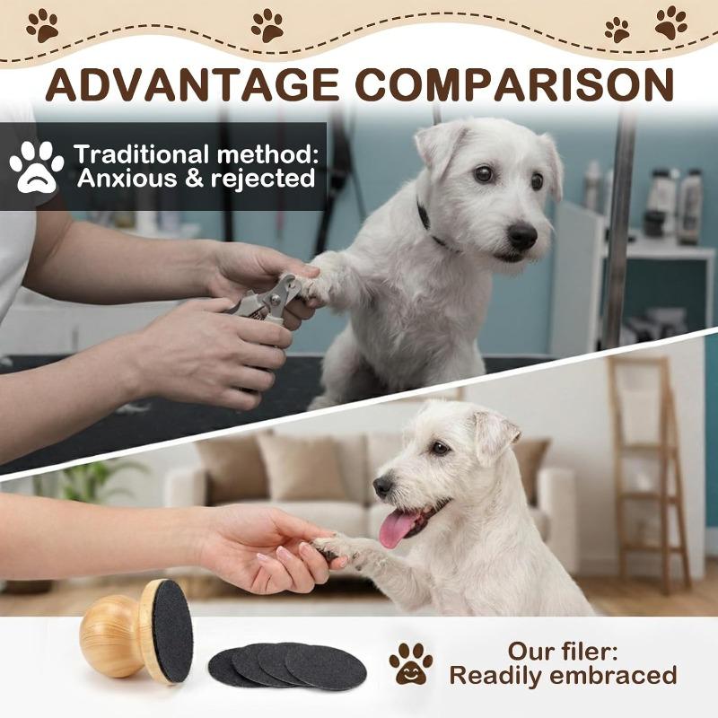 Pet Nail Grinder Detachable Cat Dog Claw Trimmer Board Grooming Tool File Accessory Sharpener Convenient Portable Type