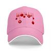 Christmas Ornaments Black Baseball Cap Holiday Design Red Baubles Pattern Fashion Accessory for Men and Women Casual Wear
