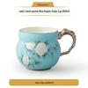 Yongfengyuan Lady's Porcelain Hand-painted Blue Serenity Mug