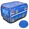 Kids' Indoor Playhouse Tent, Foldable, for Girls and Boys, Features Fire Engine, Police Car, Ice Cream Shop, and School Bus Designs, Includes Storage