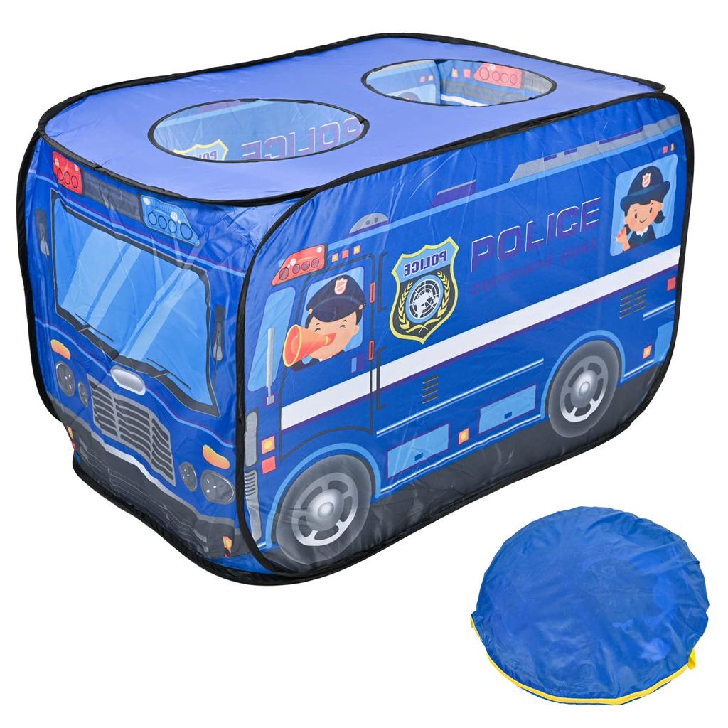 Kids' Tent, Indoor Playhouse, Foldable, for Girls and Boys, Fire Truck, Police Car, Ice Cream Shop, School Bus, with Storage Bag, Stylish, Secret