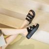 Fashion 6cm New Split Leather Patent Summer Women Sandals Ladies Slipper Platform Wedge Mujer Comfy Fashion 2024 Fashon Peep Toe Shoes