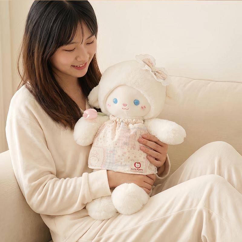 Lolita Sheep Plush Doll Gift For Girls Kids With Polyester Fiber Soft Toy For Birthday Present