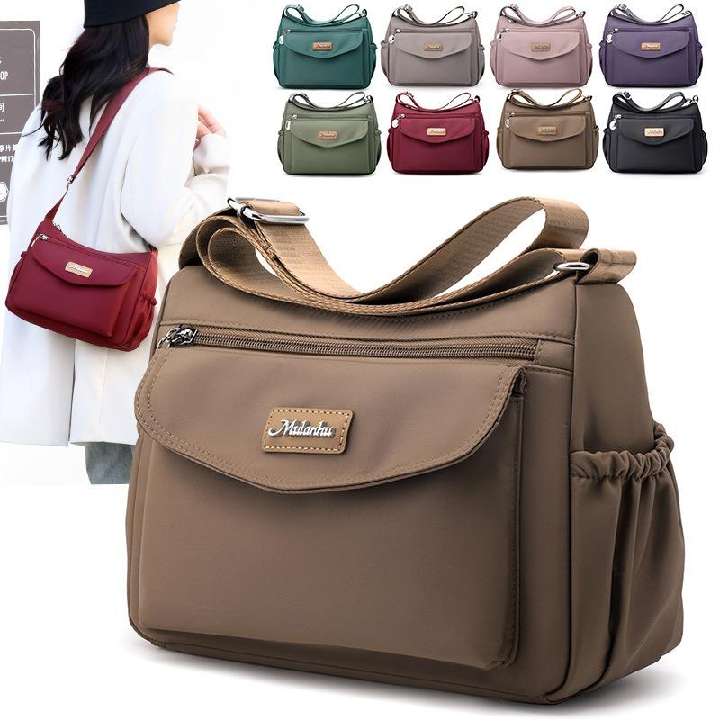 Herbst Damen Umhängetasche Leichte Einkaufs- Pendlertasche Lässige Wasserdichte Nylontasche Mama Reise Rucksack