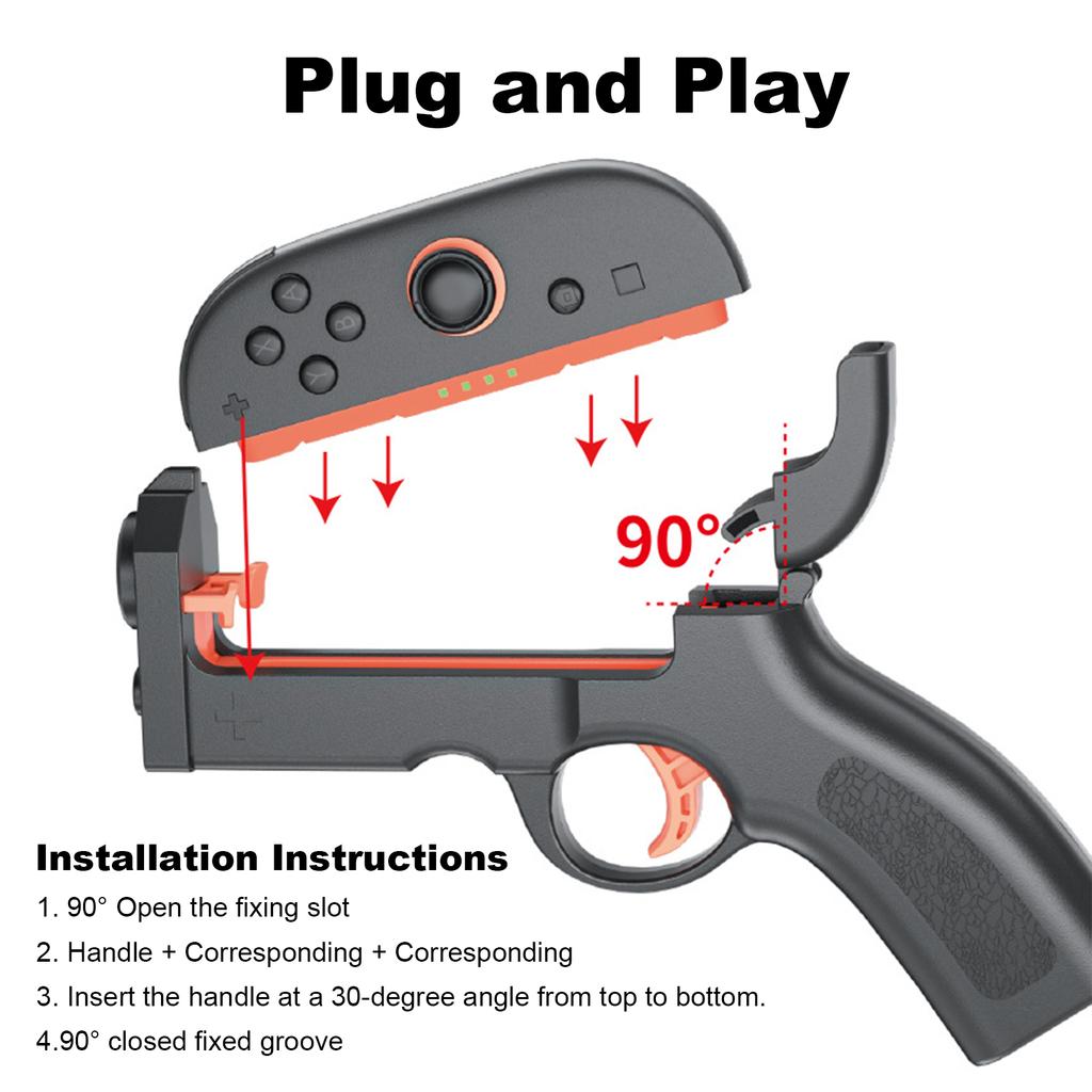Shooting Gun Controller for  Switch 2 Joycon Left Right Handle Holder Somatosensory Gaming Gun Joypad Game Accessories