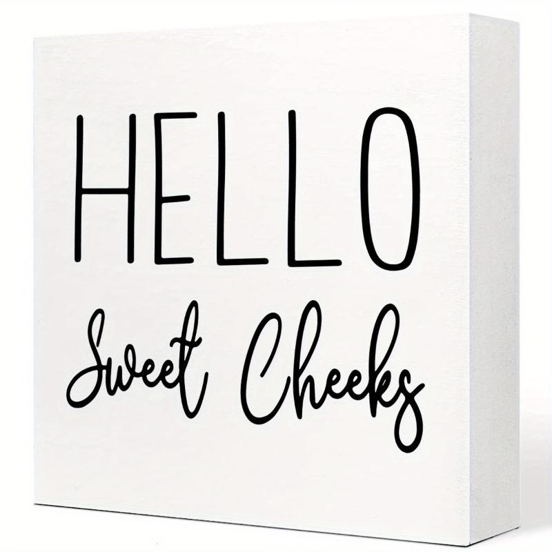 

Country Style Black PVC Sign Modern Farmhouse Bathroom Decor, Square Ornament Decorative Signboard белый