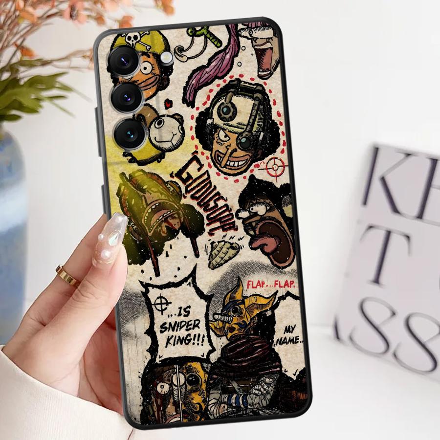 Case for Samsung Galaxy A36 A32 A24 A55 A41 A22 A52 A26 A72 A25 A71 A23 A53 A35 A51 A73 Black Soft Phone Cover Art One Piece