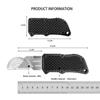Boxs Cutter Outdoor Quick Open Folding Knife 440C Blade Aluminum Handle with 5PCS Replacement Blade Tactical Knife EDC Tool