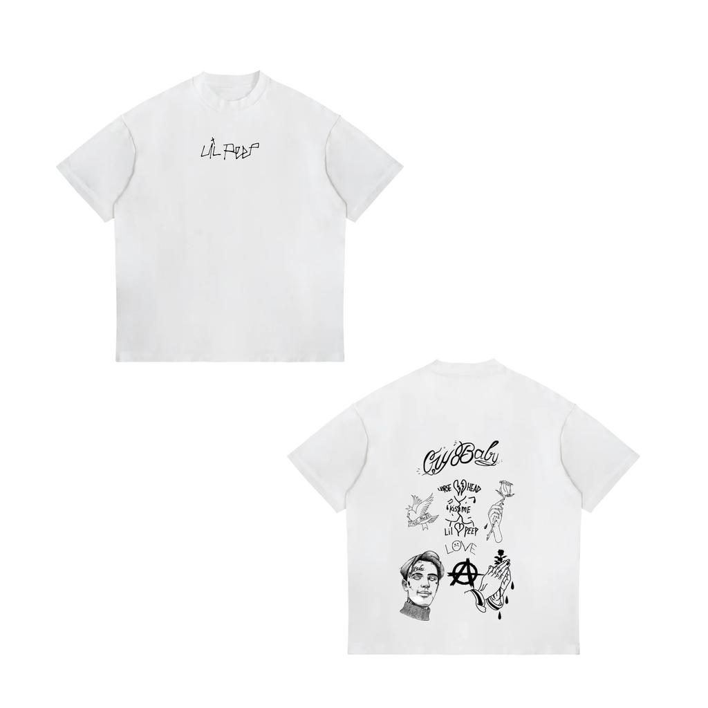 Rapper Lil Peep Hell Boy Graphic TShirt Unisexs Cool Hip Hop Fashion TShirts Unisex Women Cotton Oversized Tee Shirt Streetwear
