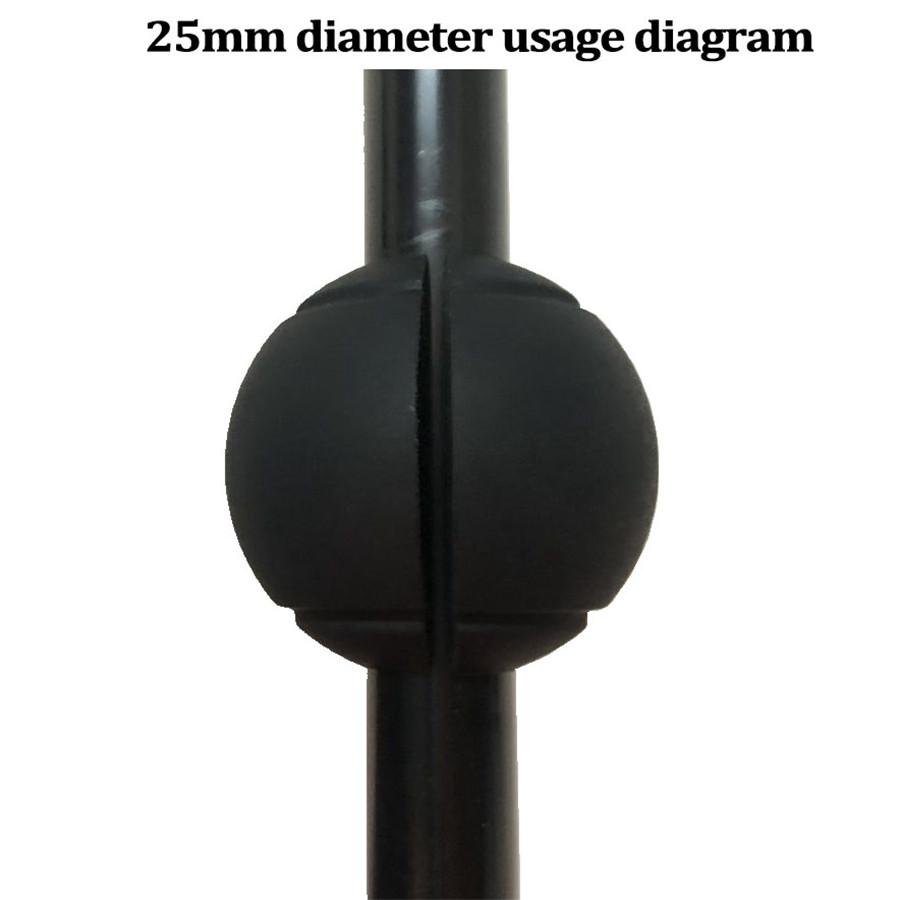 2PCS Motorcycle Crash Bar Guard Ball Black Rubber Protector Squeeze On 24mm-32mm