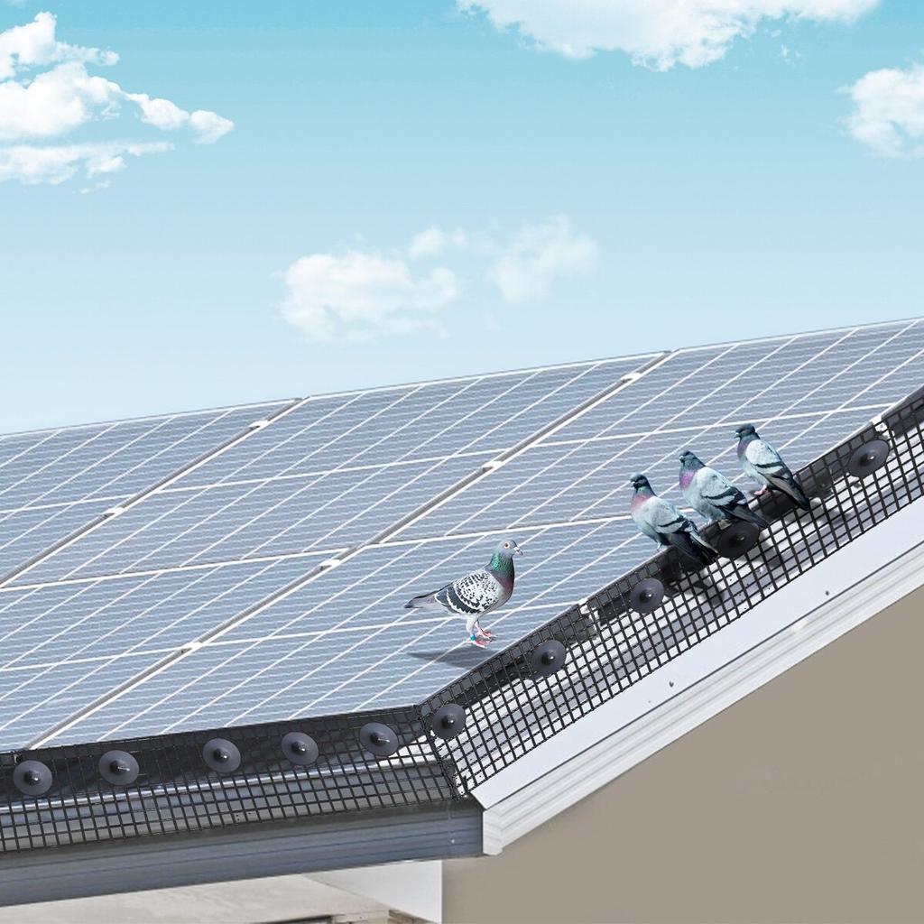 20 X 3048 Cm Solar Panel Bird Guard, Critter Guard Roll Kit with 100pcs Aluminum Alloy Fasteners, Solar Panel Guard with Rust-proof PVC Coating, 12.7