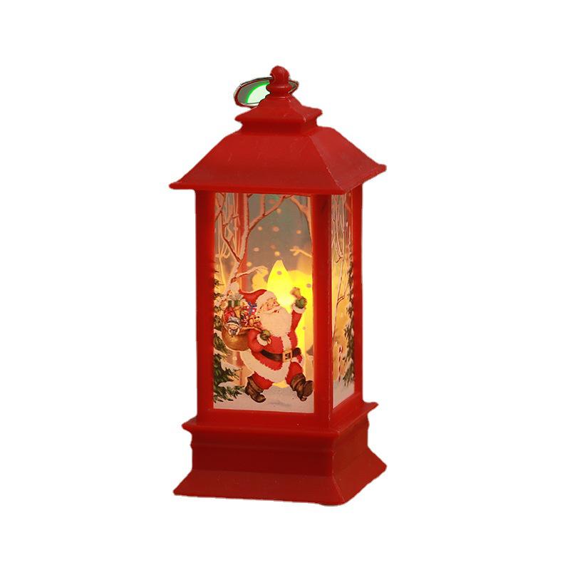 Santa Claus Christmas Lantern Candle Holder Night Light