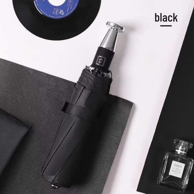 

Автоматический складной зонт с аварийным молотком и защитой от УФ-лучей - Черный