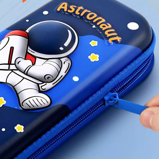 Pencil Case Space-Themed Design Large Capacity Extra Large Pencil Pouch Multiple Compartments Smooth Zipper Stationery Organizer