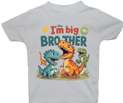 I'm The Big Brother Children's T-Shirt Diggers Tractors Dinosaurs Trains Rockets