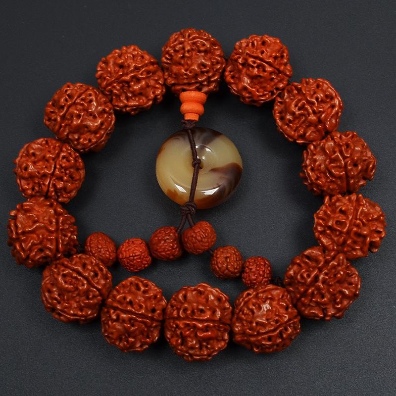 Nepalese Five-petal Burst Meat Source Toothless Big Diamond Bodhi Bracelet Bracelet Wenwan Buddha Beads