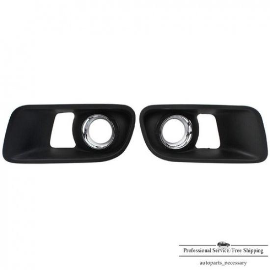 PAIR Fog Light Lamp Chrome Bezel Cover Grilles For 2012-2014 Dodge Charger SRT-8