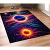 Cosmic Astrology Print Rug Saturn Universe Pattern Washable Non-Slip Floor Mat with Unique Moon Decor for Home Having Aesthetic