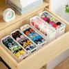 Wall-Mounted Underwear & Lingerie Organizer, Punch-Free Plastic Box for Socks Storage