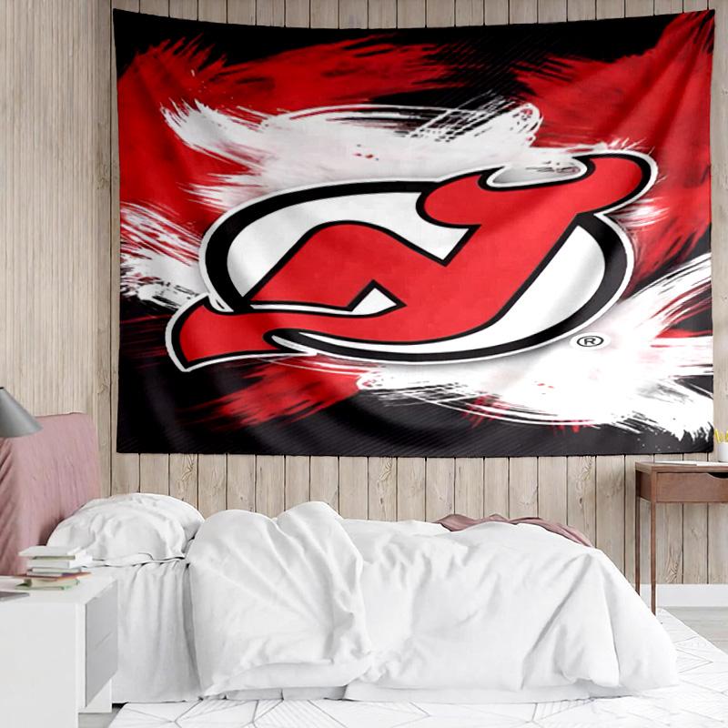 1PC Jersey Devils Logo Tapestry Accessories Playroom Tapestry, for Bedroom,Livingroom, dormitory Room Wall Decor Fan Birthday Gifts