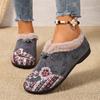 Winter Cotton Shoes Embroidered Bag with Middle-aged and Elderly Warm Ethnic Wind Comfortable Soft Sole Mother Cotton Shoes