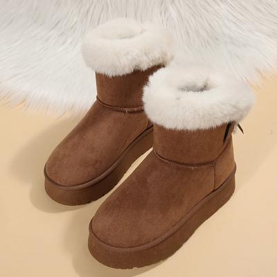 Snow Botas Mujer Boots Women Winter Shoes Women Platform Boots Warm Plush Cotton Shoes Thicken Winter Woman Boots Flat Non-slip