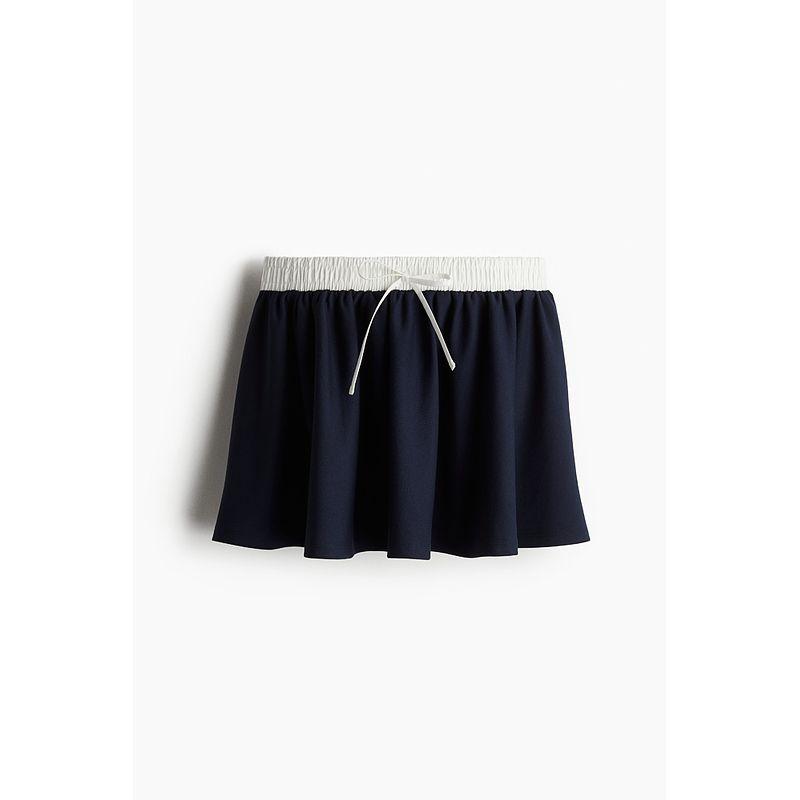 

HM Women s Skirt 2025 Summer New Arrival Leisure Mini Flared Skirt 1291906 Dark Blue 155/64(XS)