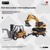 Desktop Series1:64 Mini Remote Control Engineering Vehicle Series Full Scale Excavator Dump Truck Forklift Remote Control Toy