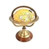 30.48 Esfera Armilar de Latão Náutico Globo Mundial Base de Madeira Preta Decorativa para Casa
