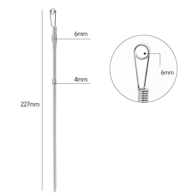 Biegbarer Feder-Kordelzug-Einfädler-Clip Hosen Kapuzenpullover Elastisches Band Spitze Kordel Flexibler Kordelzug Faden DIY