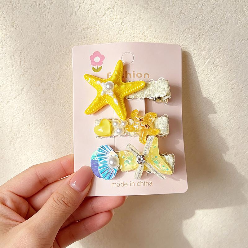 Pink 50-Piece Cute Hair Clip Set: Sweet Girly Japanese Cartoon Bangs Accessories