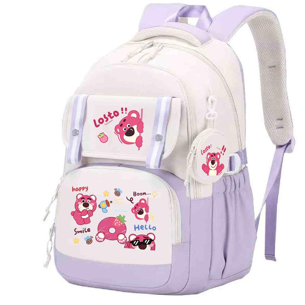 Cute Children's School Bag Lightweight Ridge Protection Elementary School Students Grades 3-6 Junior High School Students Burden Reduction Backpack