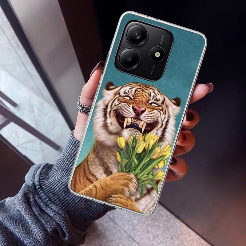 Superior Tiger Pattern Art Phone Case For Xiaomi Redmi Note 10 11 12 13 14 15 Pro Plus 11S 12S 14S 11T 11E 10S Soft TPU Back Cov